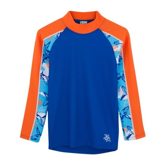 Tuga Boys Tube L/S Rash Guard (UPF 50+), Fuego, 6/12 mos - Picture 1 of 4